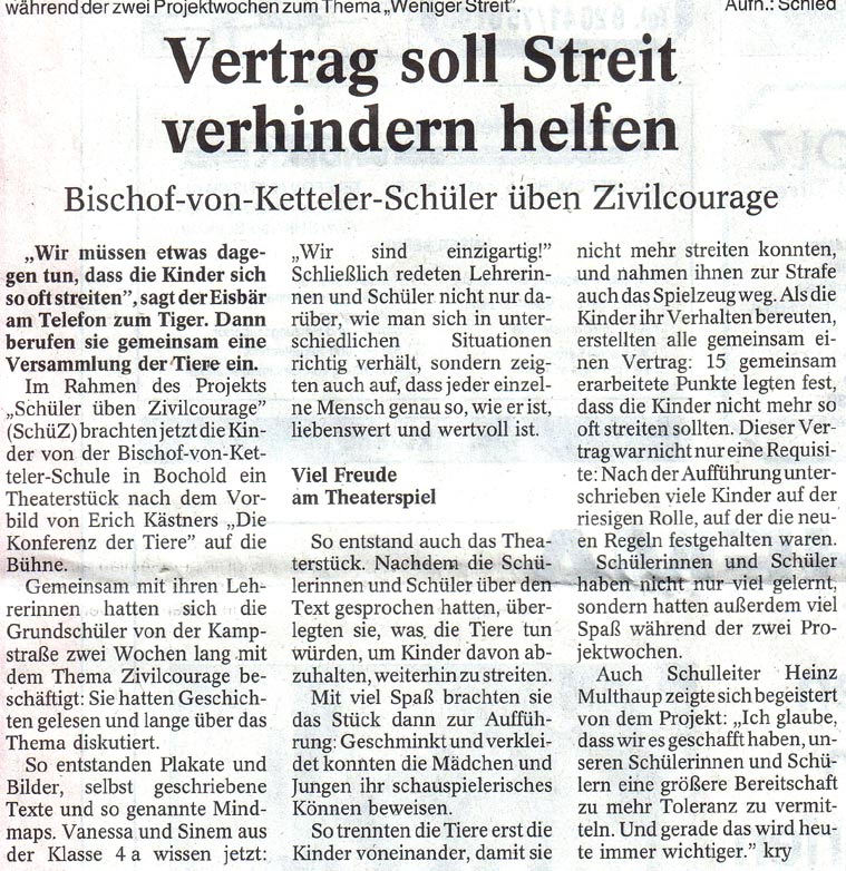 Presseartikel vom 23.02.2006 aus den Borbecker Nachrichten